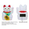 Solar Powered Lucky Cat Car Ornament Cartoon Wealth & Prosperity Cat Doll Auto Dashboard Decoration Cute Waving Car Accessories
