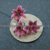 Triple-Head Silk Lily Bouquet for Wedding and Home Décor