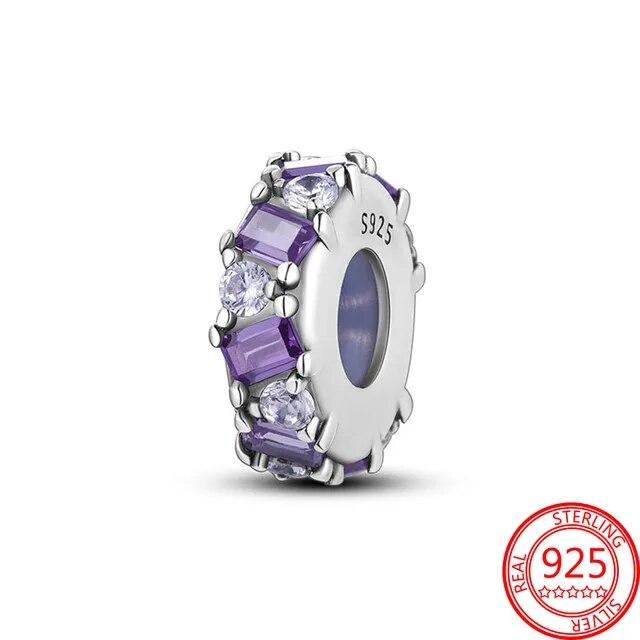 Новый Стерлингового Серебра 925 Фиолетовый Мурано Бусина Анютины Глазки Цветок Висячие Подвески Подходит Оригинальный Бренд Браслет И Ожерелье 925 Ювелирные Изделия Подарок
