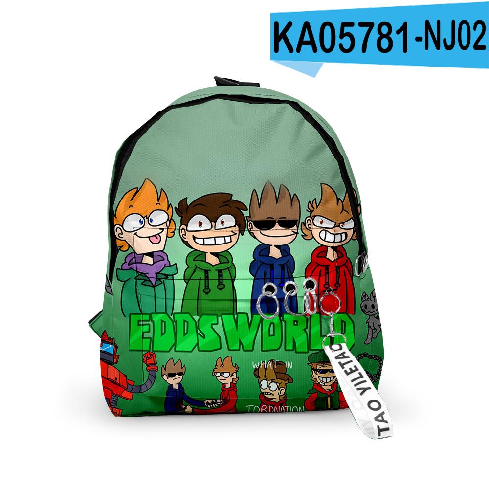 Популярные Молодежные Eddsworld Блокноты Школьные Сумки Рюкзаки для Ноутбуков 3D Печать Оксфорд Водонепроницаемые Брелоки Маленькие Дорожные Сумки