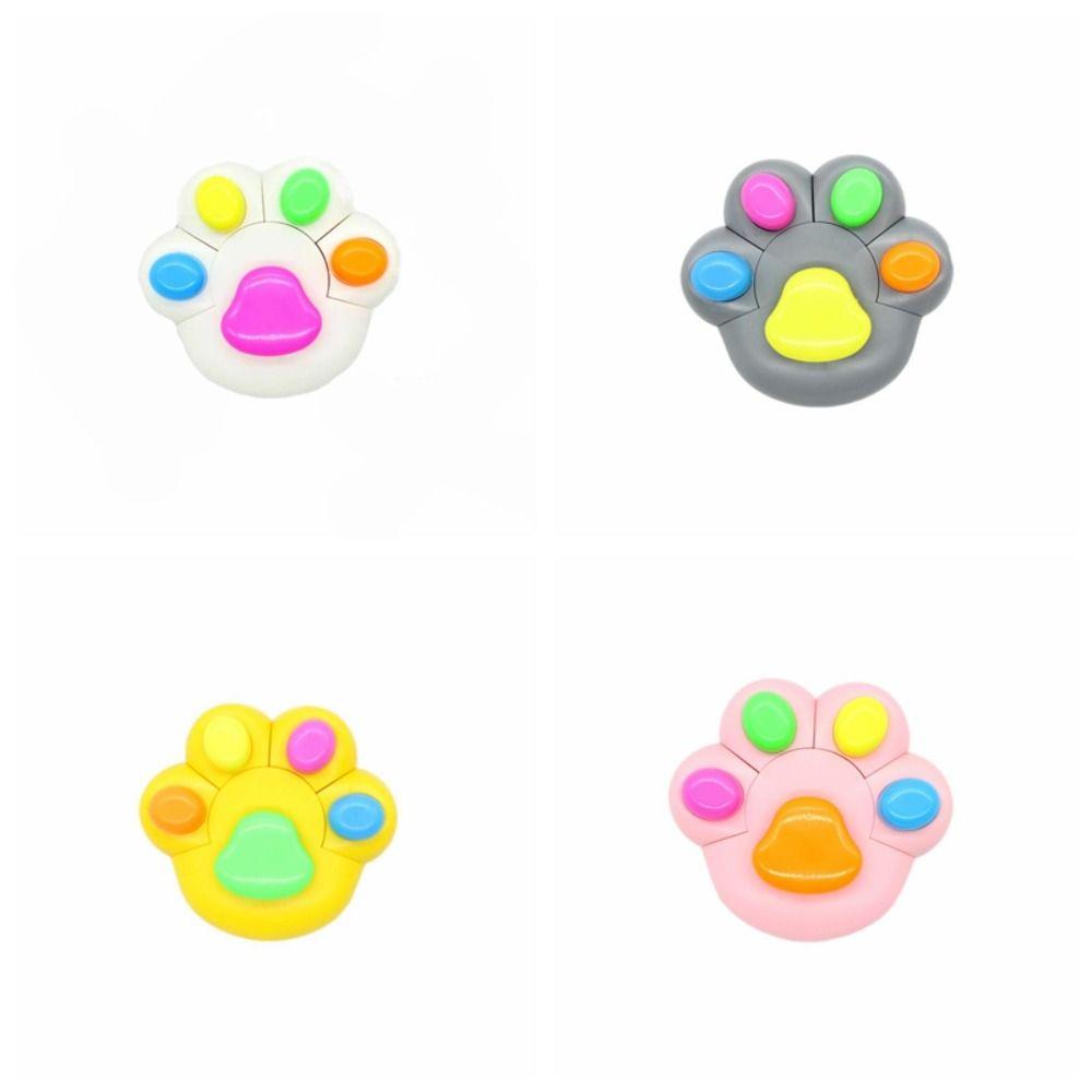 Marking Cat Paw Highlighter Pen Cartoon Fluorescent Marker Funnyl Highlighter Pen Birthday Gift
