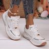 Модные женские кроссовки Новая модная обувь для женщин Туфли-лоферы Круглый носок Завязка спереди Уличные Легкие Повседневные Кроссовки для женщин