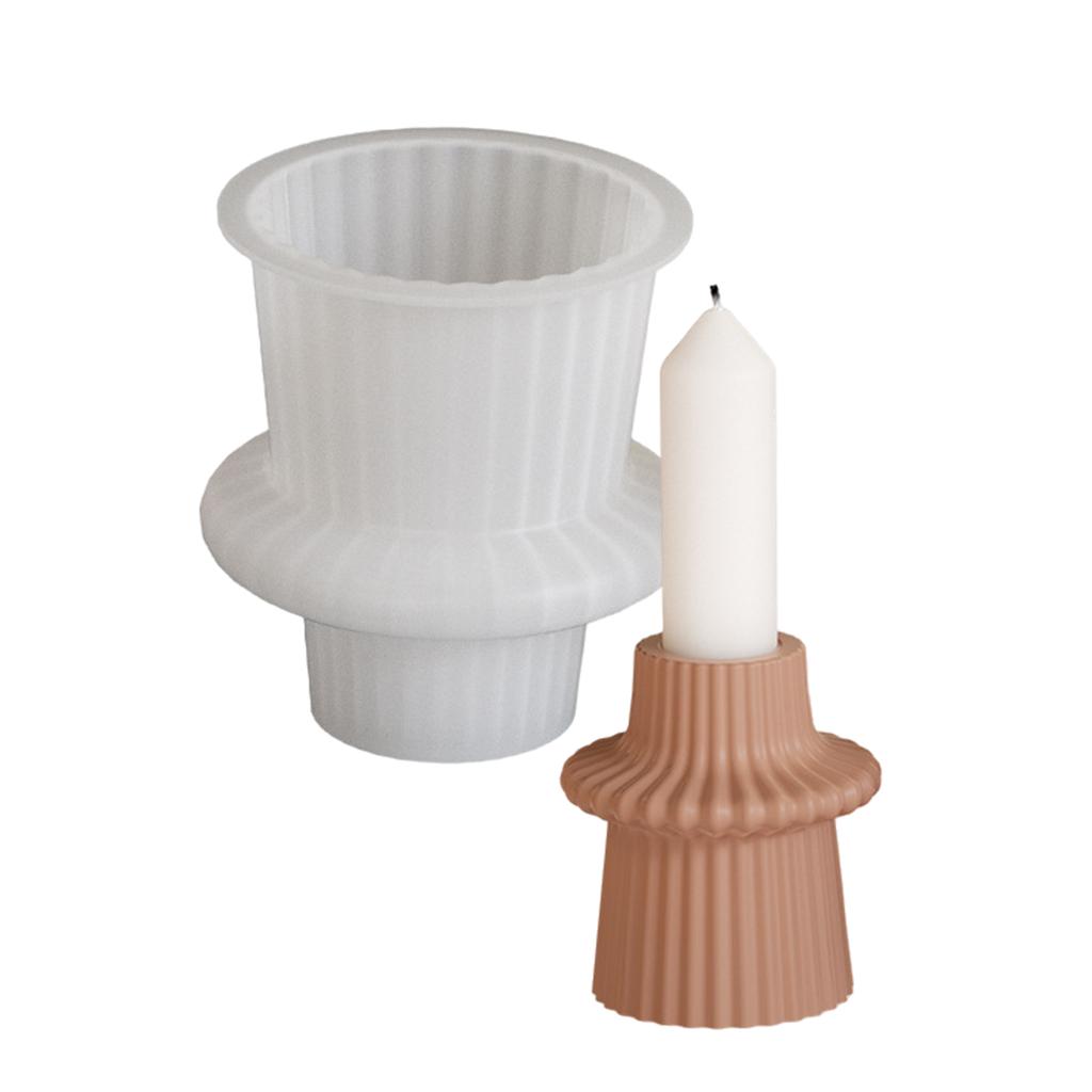 Креативные подсвечники Силиконовые формы Премиальная силиконовая форма для создания персонализированного полосатого подсвечника-украшения