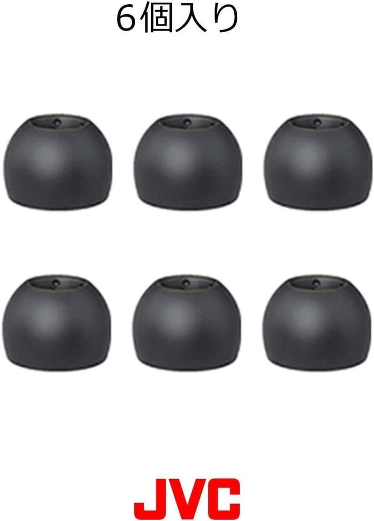 JVC Kenwood Replacement Spiral MS Pack of 6 EP-FX9MS-B Eartips, Dot, Size, Black,