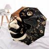 1pc Yin-Yang Wolves Blossoms Moon Umbrella with Plastic Handle,Suitable for All Seasons Home Travel Outdoor UmbrellaDD972