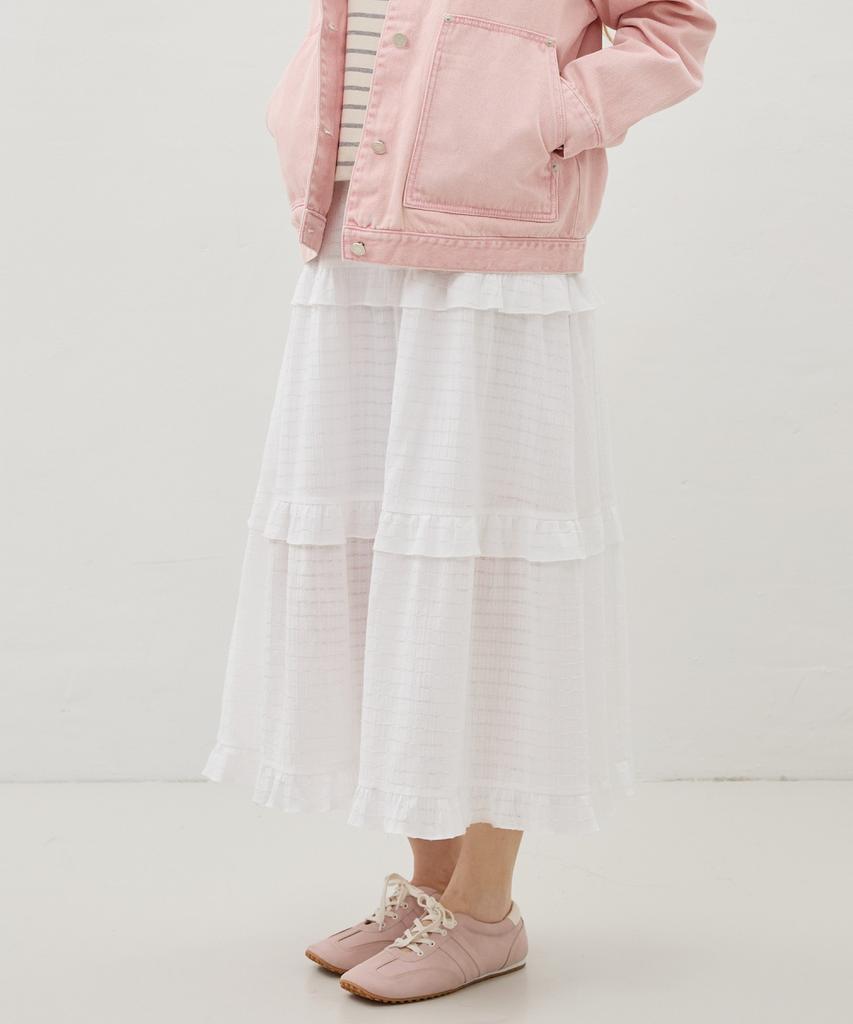 Ollibeudeollibeu Tiered Frill Long Skirt Ow6Ms3500