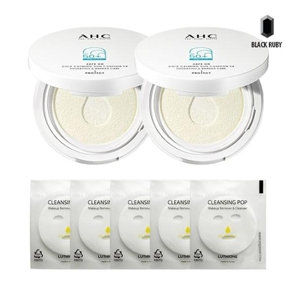 AHC SafeOn Cica Calming Sun Cushion (25g x 2) + Portable Soap (5 sheets)