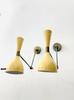 Mid Century Brass Wall Sconce Pair: Italian Stilnovo Style