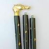 Vintage Star Wooden Walking Stick Vintage Solid Brass Horse Head Handle Walking Cane (3 Fold Wooden Walking Cane)