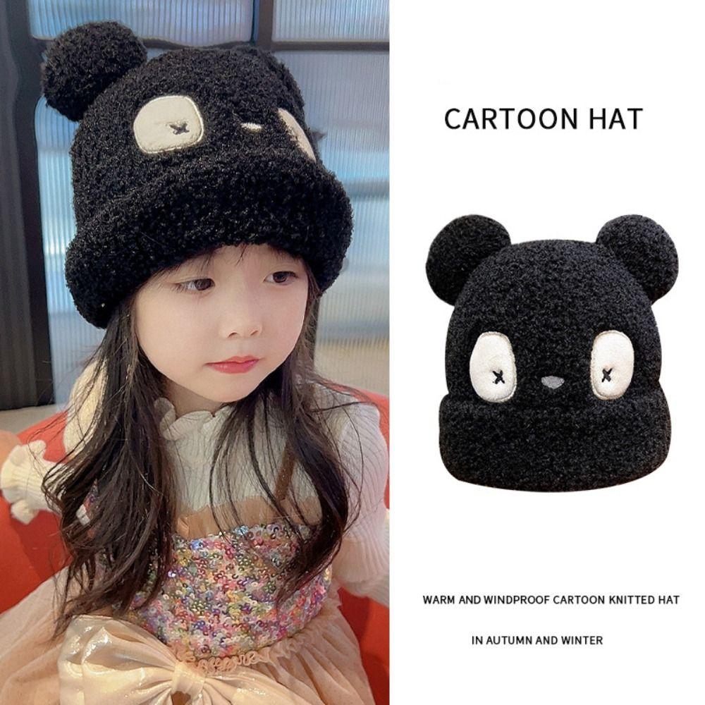 Autumn Winter Panda Ears Hat Warm Knitted Hat Fashion Ski Hat for Children