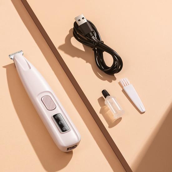 Dog Paw Trimmer with LED Light 3-in-1 Electric Dog Hair Grooming Clipper Low Noise Cordless Rechargeable Pet Shaver for Paws Ears Face Rump