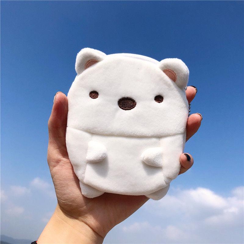 Милый мультяшный плюшевый кошелек для монет и подвеска для девочек