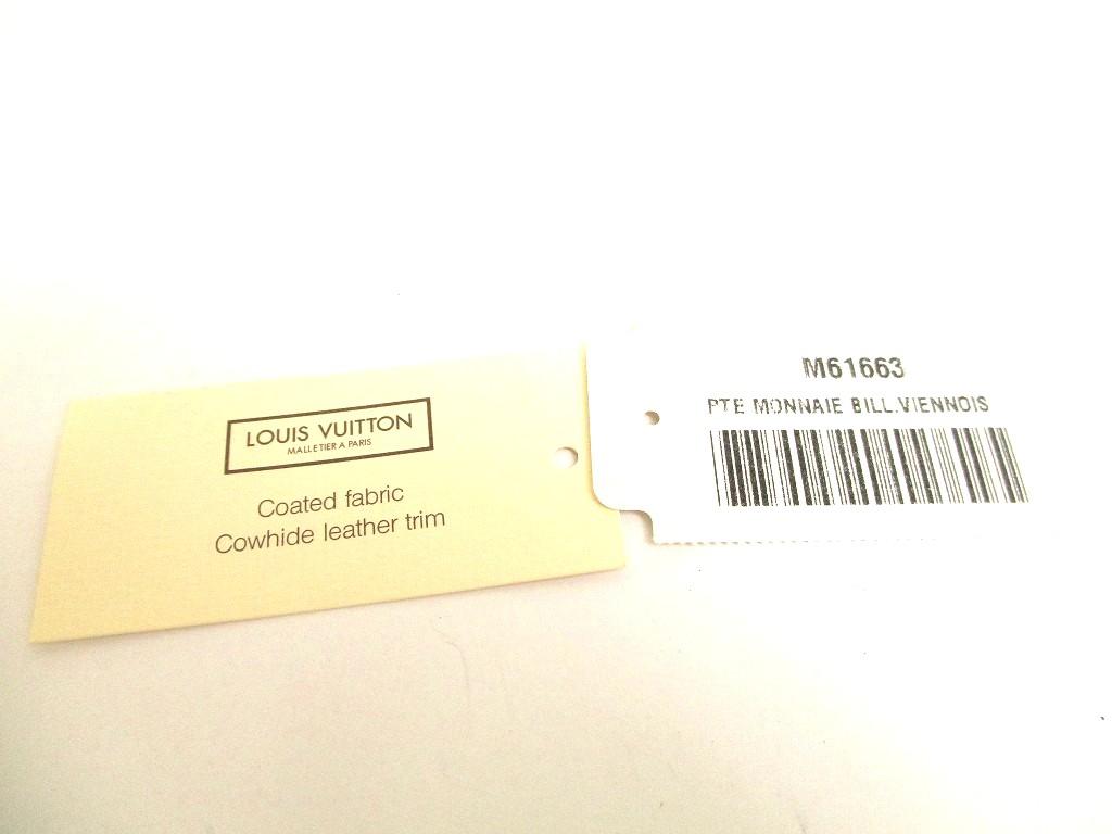 Authentic LOUIS VUITTON Monogram Brown Leather Bifold Wallet Viennois #a694  Refurbished