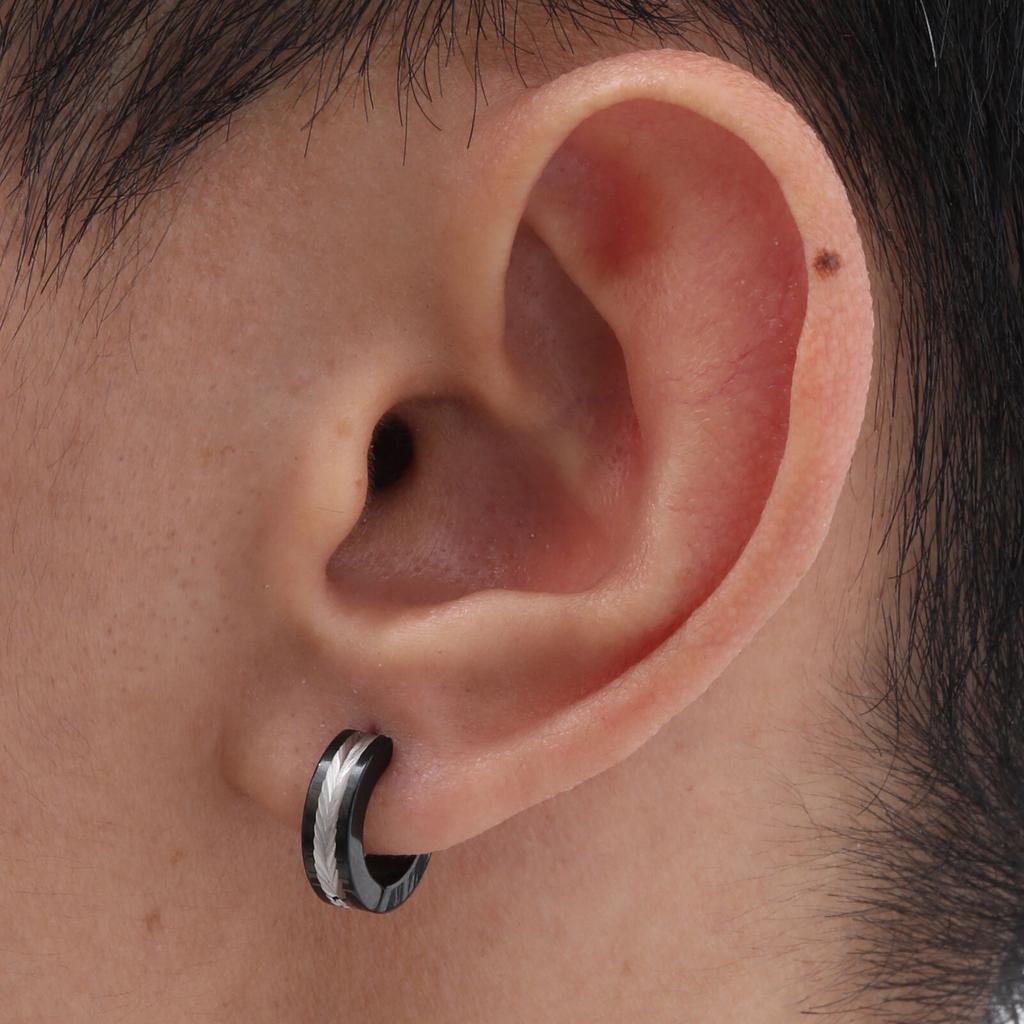 Stainless Steel Jewelry Hoop Earrings For Men Tone Huggies Earrings Gifts Dad Boyfriend Birthday Valentine's Day Gift
