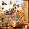 Removable Window Clings Halloween Ghost Swing Static Decals, Waterproof Peel and Stick Easy And Sticker Stickers, Glass Decor for Living Room Bedroom