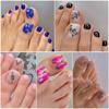 24Pcs Nails French Multiple Styles Press On Nails For Women Toe Nail Art