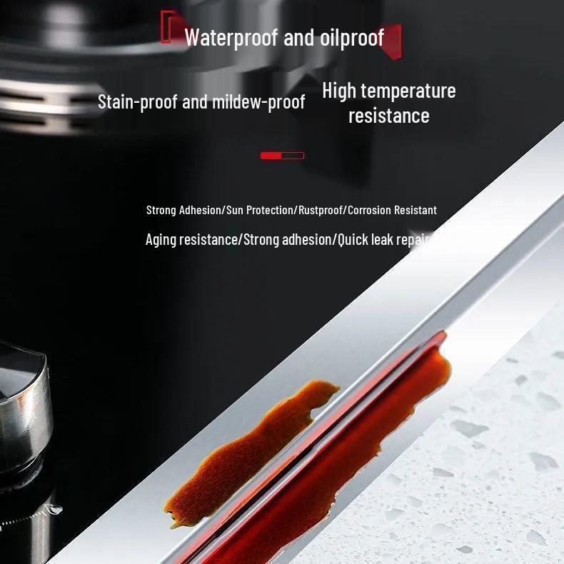 Высокотемпературная самоклеящаяся наклейка из алюминиевой фольги для кухонных столешниц: Водонепроницаемый, Маслостойкий и Устойчивый к плесени