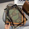 Light Luxury Printed Silk Scarf, Square Fashion Spring, Summer and Fall Models Senior Foreign Small Square Scarf, Temperament Silk Scarf
