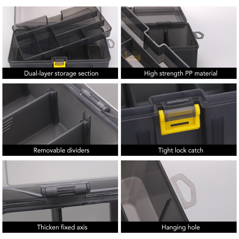 Двухслойный рыболовный ящик, кейс для приманок, портативное ведро для хранения рыболовных принадлежностей, водонепроницаемый ящик для рыболовной приманки, кейс для рыболовных инструментов, приманка