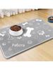 Pet bowl mat, moisture absorbing and anti-slip, for dogs and cats,