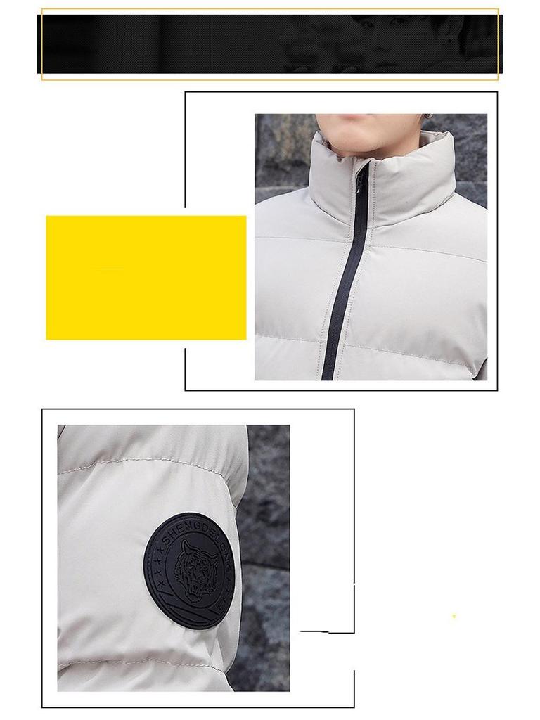 2024 Winter Men's Plus Size Cotton Workwear Jacket - Windproof and Small-Padded