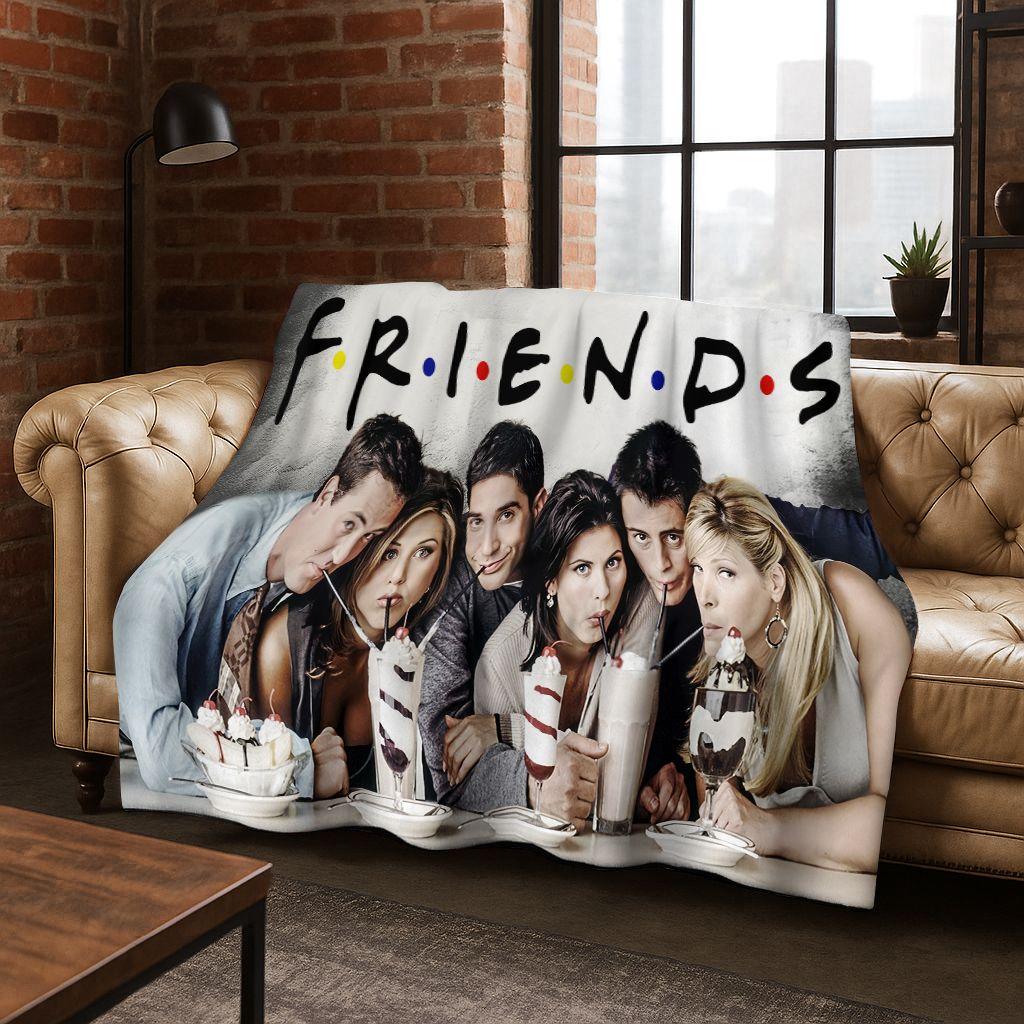 Классическое одеяло из фланели Central Perk из сериала Друзья, Уютное мягкое плед-покрывало для дома, спальни, кровати, дивана, пикника, офиса, Подарок, Ребенок
