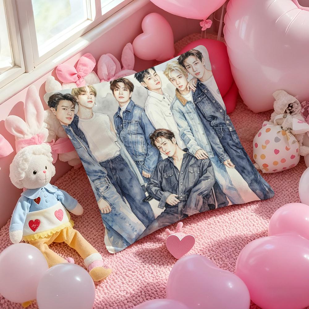 Kpop GGGGOT Cushion Cover Pattern Printed Pillowcase for Living Room Sofa Cushion Cover Bedroom Decor