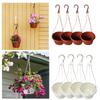 4PC Home Garden Balcony Hook Type Hanging Flower Basket Hanging Basin