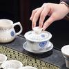 Porcelain Hollow Beehive Gaiwan Tea Set – Elegant Chinese Kung Fu Tea Cup with Lid