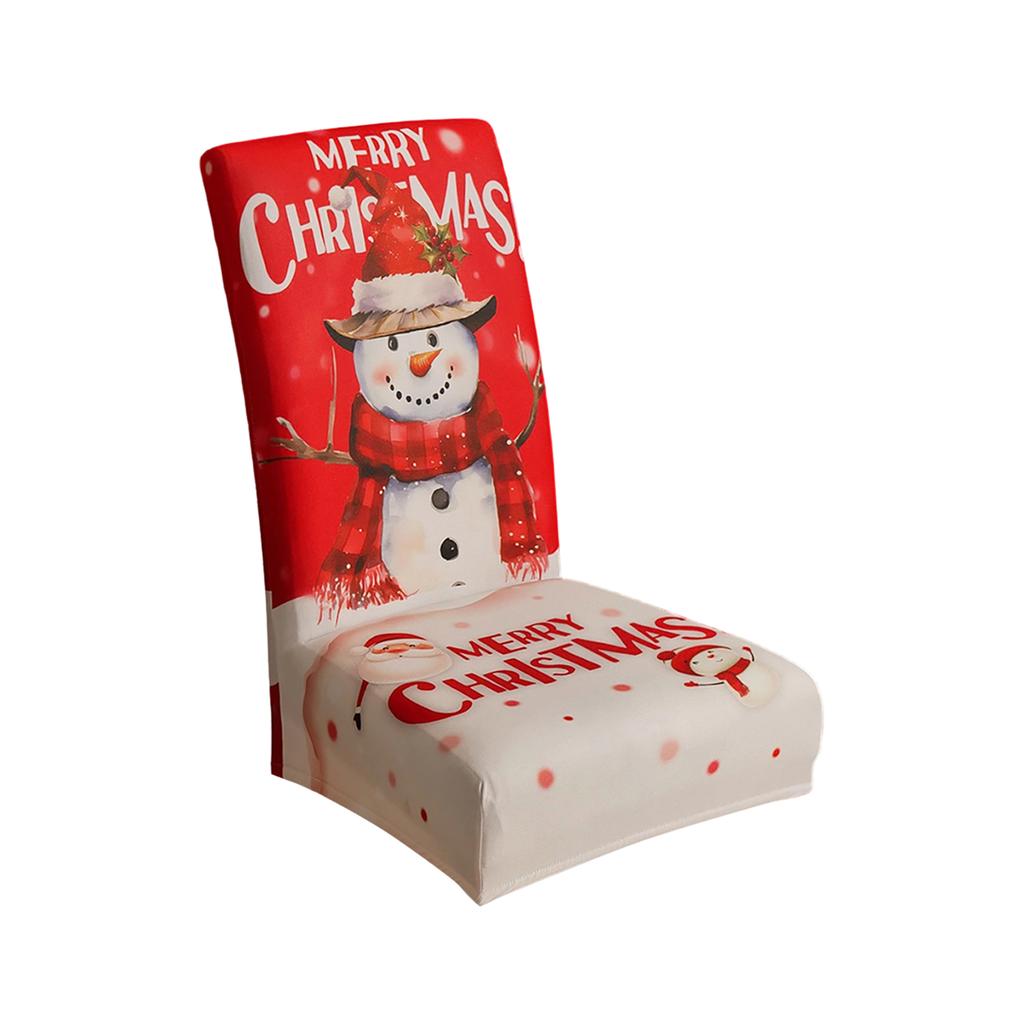 Рождественские чехлы на стулья, Высокоэластичные Съемные Моющиеся Чехлы-протекторы для сидений стульев Для Рождественского украшения Декор на Рождественскую тематику
