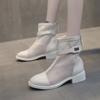 Hot Sale Woman Summer Breathable Ankle Boots Hollow Out Mesh Wedges Women's Summer Fashion Shoesdfg4