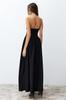 Women's Fashion New Evening Dress & Graduation Dress Black Woven Long Evening Dress