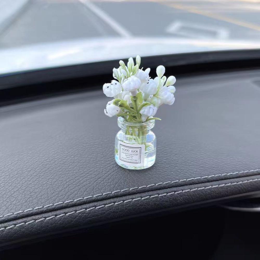 Ваза Babysbreath Jasmine Mini Car Accessories Красивые украшения для консоли Подарки для автомобиля