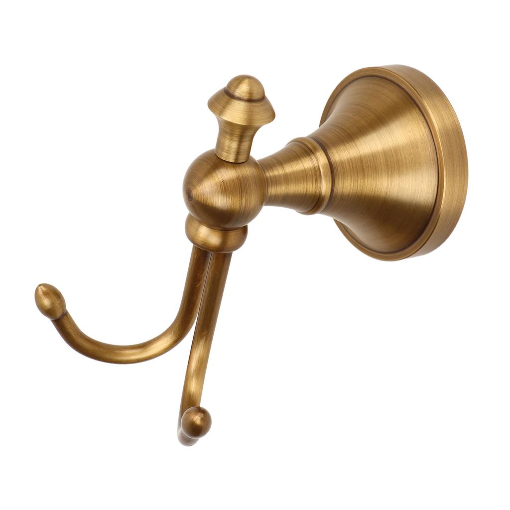 Настенные крючки для полотенец Двойные зубцы Медные Прочные Ржавчиноустойчивые Современный Элегантный Стиль Крючки для пальто для