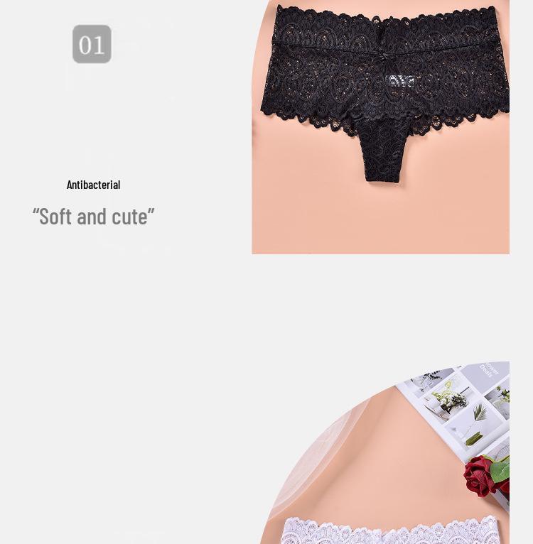 Женские кружевные стринги больших размеров: Ультратонкие, сексуальные хлопковые трусики европейского и американского стиля