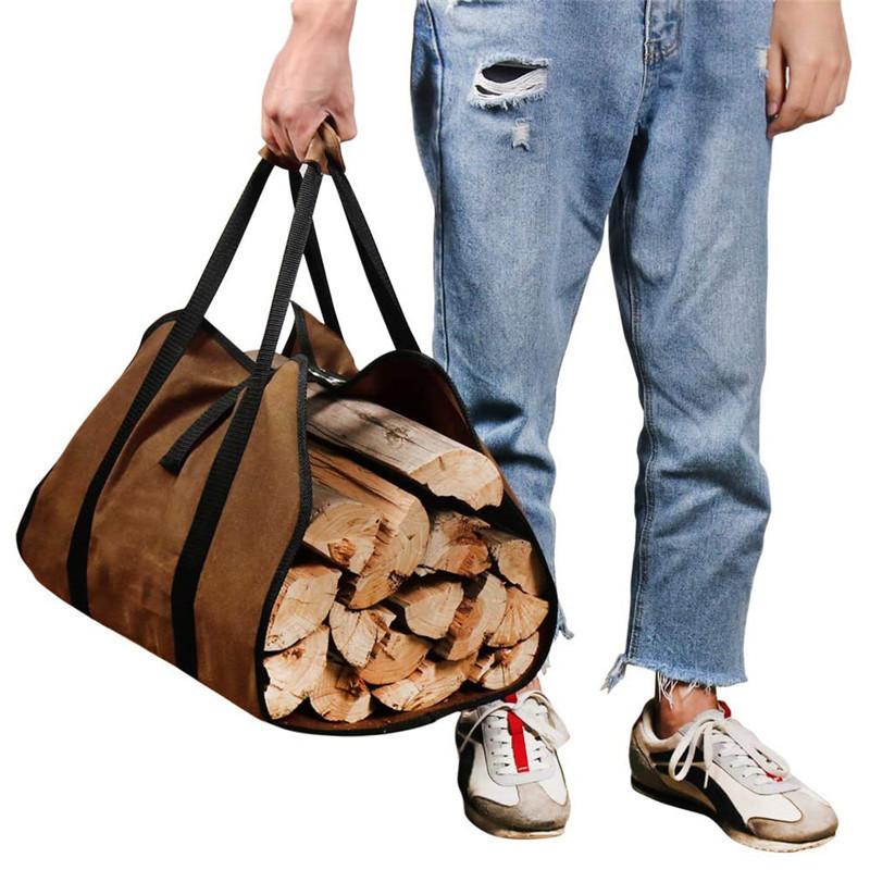Outdoor Firewood Tote Bag Portable Durable Logging Bag Camping Multifunctional Firewood Firewood Storage Bag