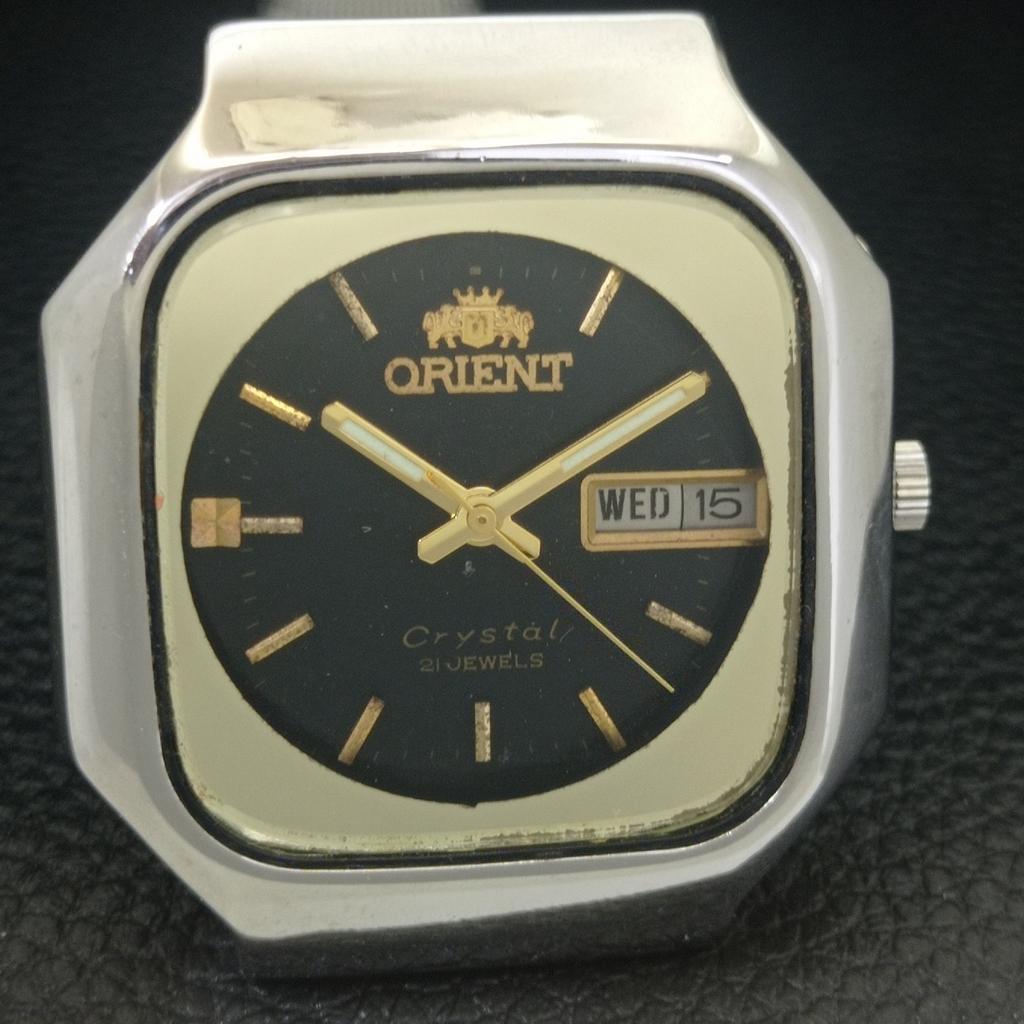 АВТОМАТИЧЕСКИЕ ВИНТАЖНЫЕ ЧАСЫ ORIENT CRYSTAL 46941 ЯПОНИЯ МУЖСКИЕ ОРИГИНАЛЬНЫЙ ЦИФЕРБЛАТ a703474-1 R213c-a703474