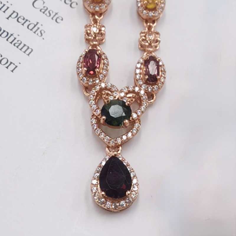Sace Gems Ожерелья-подвески из стерлингового серебра 925 пробы с натуральным турмалином диаметром 3 мм для женщин, сверкающие ювелирные изделия, рождественский подарок