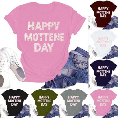 Женская повседневная модная уличная футболка с коротким рукавом и принтом ко Дню матери