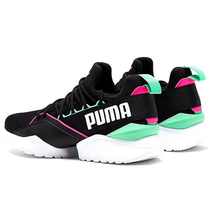Puma Кроссовки Muse Maia Street 1 Низкие Беговые Черный/Зеленый Женские 367355-01