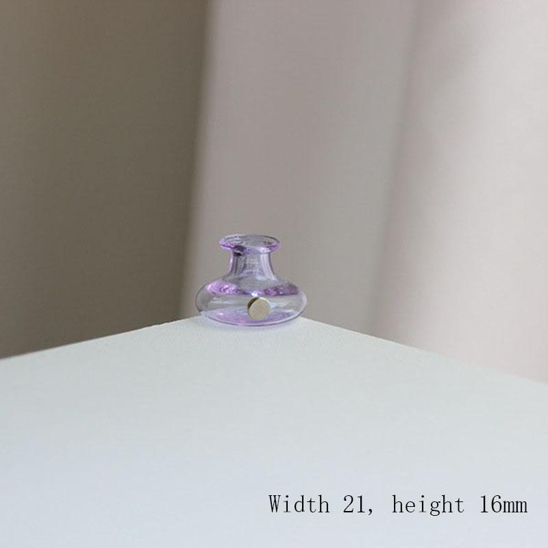 Mini Glass Vase Fridge Magnet with 3D Micro Landscape for Home Office Decoration