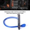 20 Pin To Dual Usb3.0 Baffle Extension Cable High Speed Back Panel Bracket