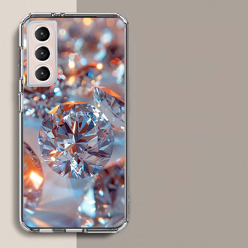 Сверкающий и Ослепительный Алмазный Камень Чехол для Телефона Для Samsung Galaxy S25 Edge S24 S23 FE S21 S20 S10 Plus S22 S26 Ultra Чехол Cl