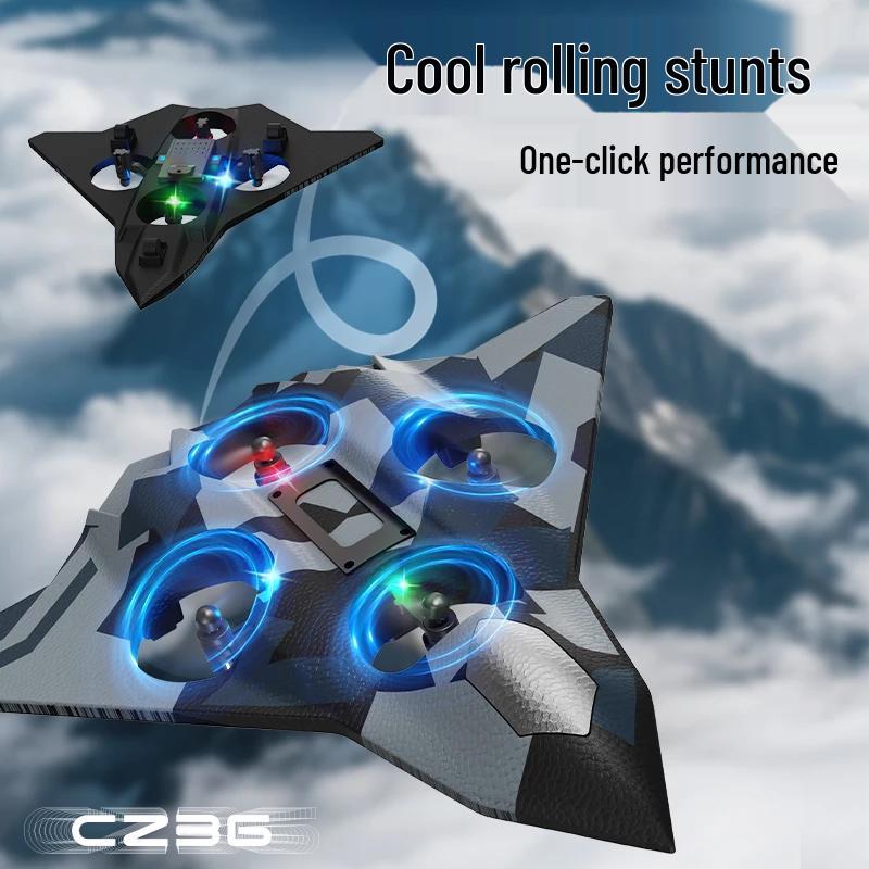 Remote Control Sixth Fighter Model Airplane - Drop-Resistant Toy Drone for Kids