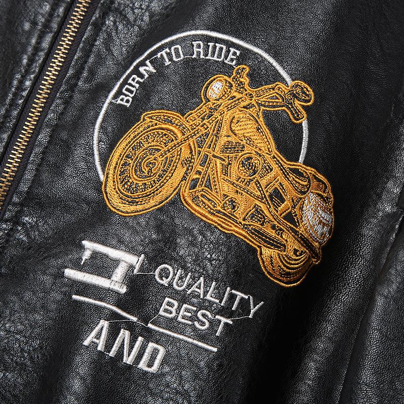 Мужская куртка-бомбер из искусственной кожи Модные летные куртки Повседневная разнообразная куртка для мужчин Повседневные винтажные мотоциклетные куртки Ветрозащитная велосипедная куртка