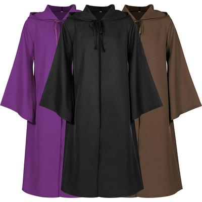 Хэллоуин Cos Robe Cape Cos Костюм для вечеринки Длинный Косплей Длинный Черный Халат Платье Наряд