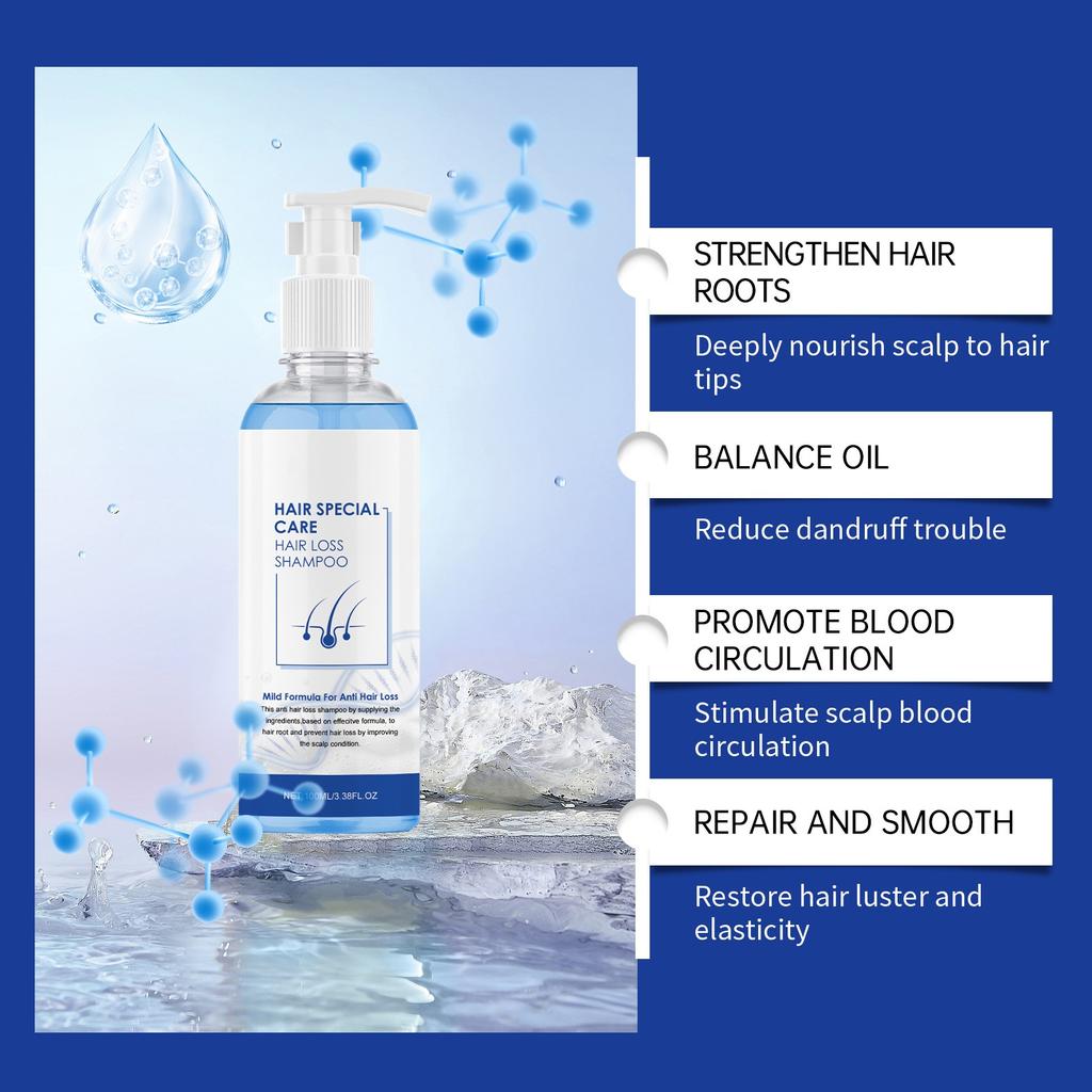 Синий медный пептидный шампунь увлажняющий сухие волосы и гладкие волосы массажный шампунь для ухода за волосами 100 мл