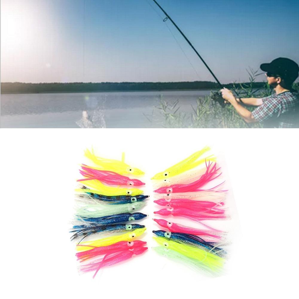 50PCS Soft Squid Skirt Bait Multiple sizes Sea Fishing Lures Octopus Fishing Lures Sea Fishing