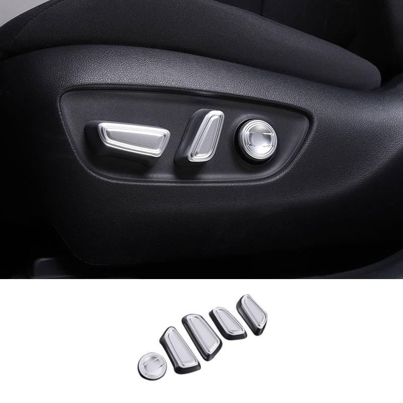 For Toyota RAV4 19-24 Matte Silver Power Seat Control Button Cover Trim 5pcs