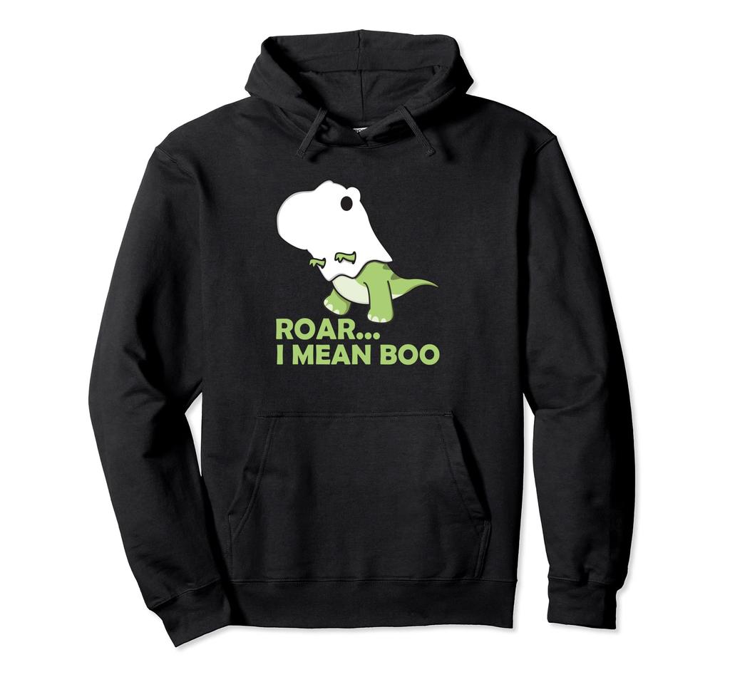T-Rex Ghost Cute Kawaii Halloween Dinos Roar I Mean Boo Hoodie